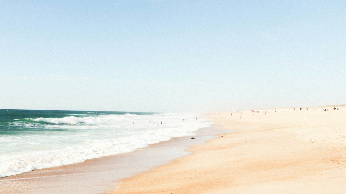Plage du sud des Landes au bord de l’océan Atlantique